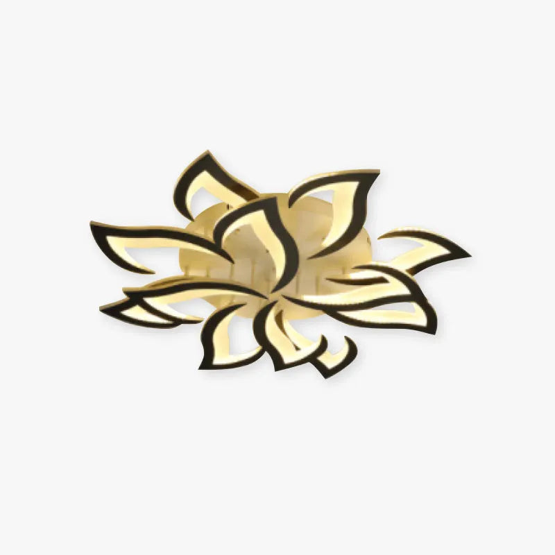 White And Black Flush Mount Elegant Floral Ceiling Light